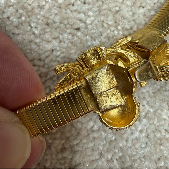 Vintage MIMI DI N stretch Owl Belt metal gold tone 1975 Womens - Picture 7 of 10